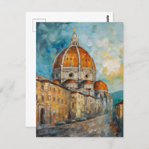 Florenz, Italien   Duomo   Ölmalerei Postkarte