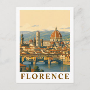 Florenz Italien Duomo Vintage Reise Postkarte