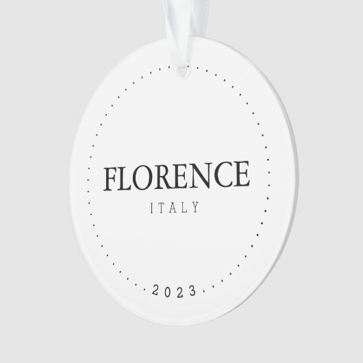 Florenz, Italien Einfache internationale Reise Ornament (Vorderseite)