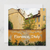 Florenz Italien - Gelbe Architektur - Flachkarte (Vorderseite)