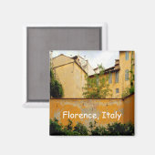 Florenz Italien - Gelbe Architektur Magnet (Vorderseite/Rückseite)