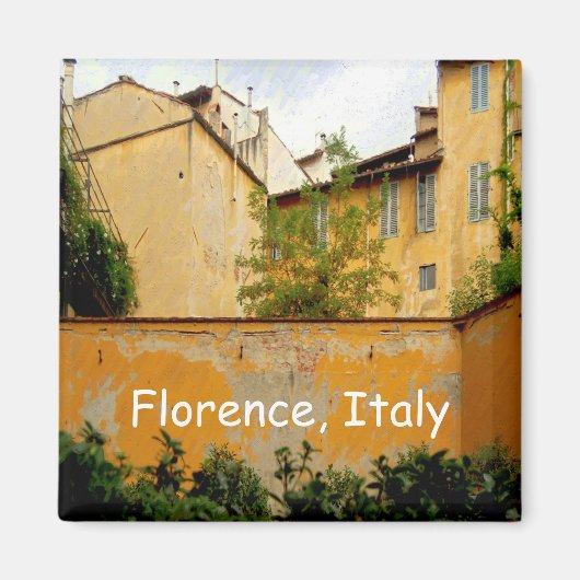 Florenz Italien - Gelbe Architektur Magnet (Vorne)