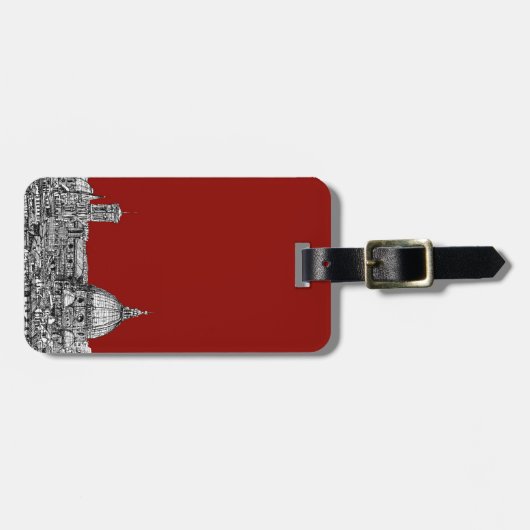 Florenz Italien im Rot Gepäckanhänger (Vorderseite horizontal)