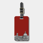 Florenz Italien im Rot Gepäckanhänger (Vorderseite vertikal)