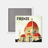 Florenz Italien Jahrgang Reise Magnet (Vorderseite/Rückseite)