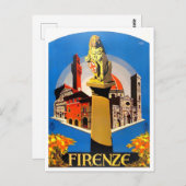 Florenz Italien Jahrgang Reise Postkarte (Vorne/Hinten)