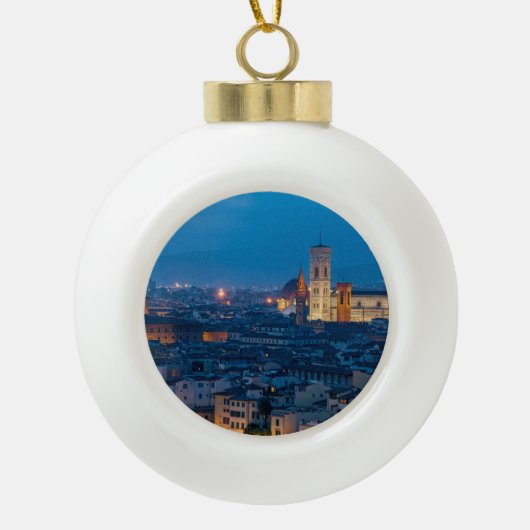 Florenz Italien Keramik Kugel-Ornament (Vorderseite)