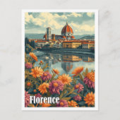 Florenz Italien Kunstreise Illustration Postkarte (Vorderseite)