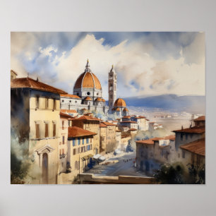 Florenz Italien Landschaftskunst Druck Poster