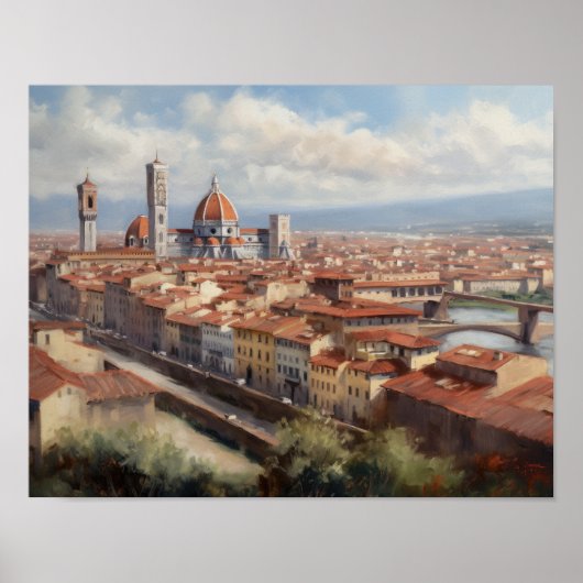 Florenz Italien Malerei Art Print Poster (Vorne)