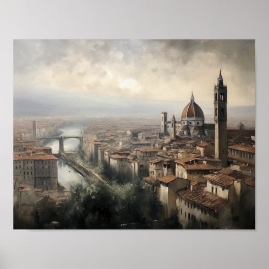 Florenz Italien Malerei Art Print Poster (Vorne)