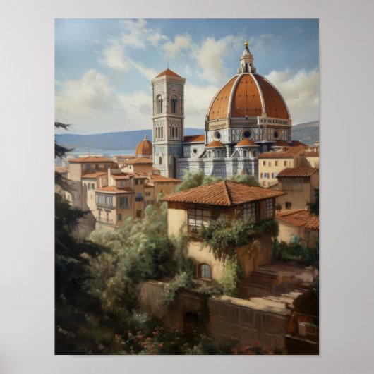 Florenz Italien Malerei Art Print Poster (Vorne)