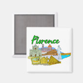 Florenz - Italien.png Magnet (Vorderseite/Rückseite)