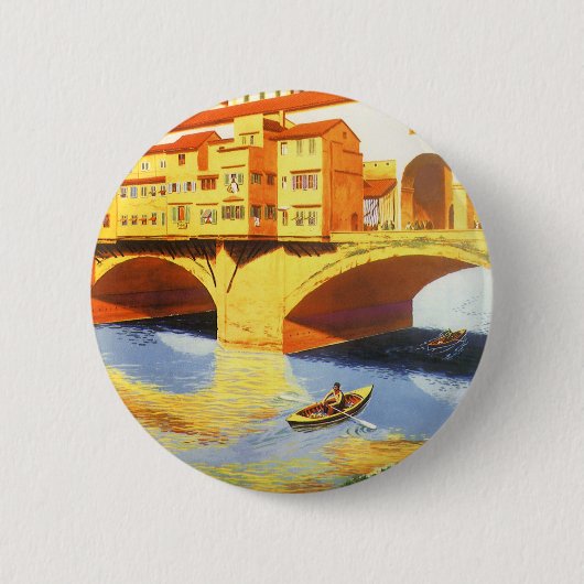 Florenz Italien Ponte Vecchio Bridge Button (Vorderseite)