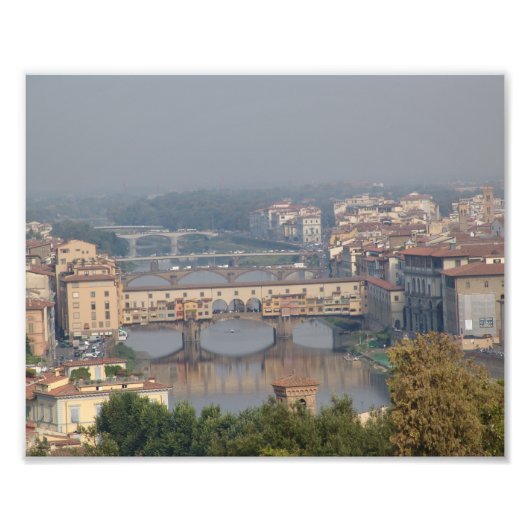 Florenz Italien, Ponte Vecchio Bridge Fotodruck (Vorne)