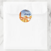 Florenz Italien Ponte Vecchio Bridge Runder Aufkleber (Tasche)