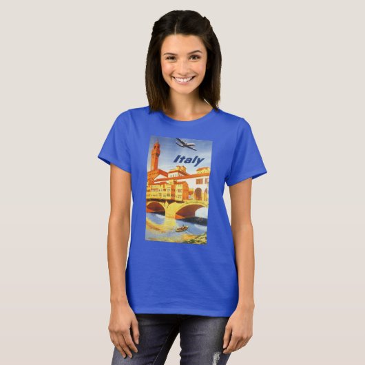 Florenz Italien Ponte Vecchio Bridge T-Shirt (Vorne ganz)