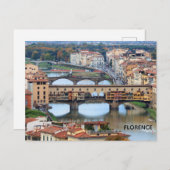 Florenz Italien Ponte Vecchio Bridge Travel Postkarte (Vorne/Hinten)