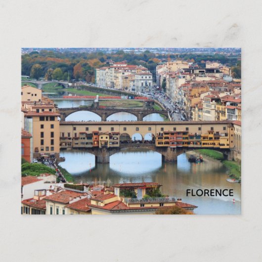 Florenz Italien Ponte Vecchio Bridge Travel Postkarte (Vorderseite)