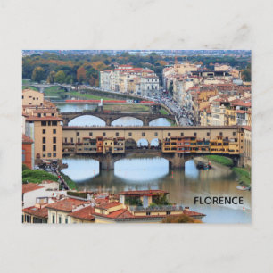 Florenz Italien Ponte Vecchio Brücke Reise Postkarte