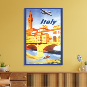 Florenz Italien Ponte Vecchio Brücke Reisen Vintag Leinwanddruck