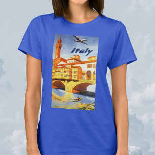 Florenz Italien Ponte Vecchio Brücke Vintage Reise T-Shirt