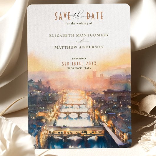 Florenz Italien Ponte Vecchio Rett-the-Date Einladung