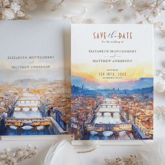 Florenz Italien Ponte Vecchio Rett-the-Date Einladung