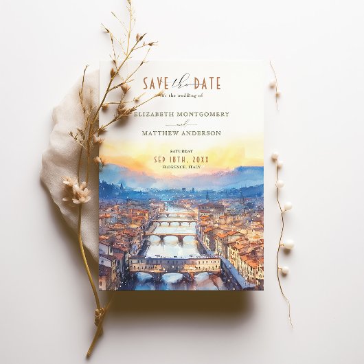 Florenz Italien Ponte Vecchio Rett-the-Date Einladung