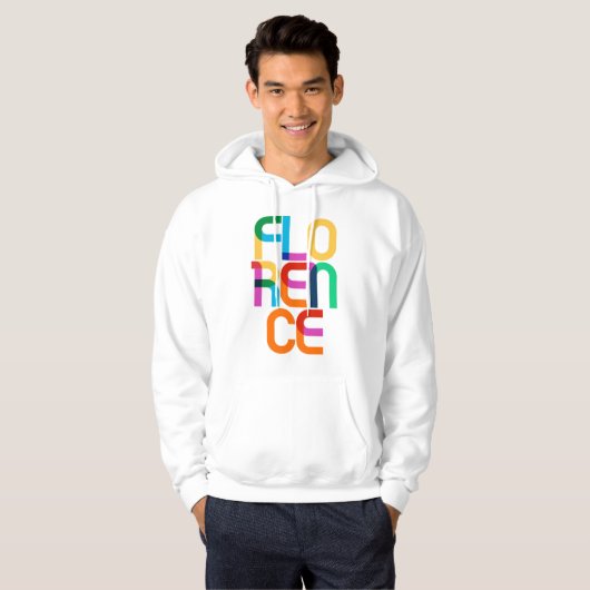 Florenz Italien Pop Kunstbriefe Hoodie (Vorne ganz)