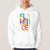 Florenz Italien Pop Kunstbriefe Hoodie (Vorderseite)