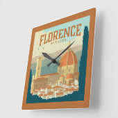 Florenz, Italien Quadratische Wanduhr (Winkel)