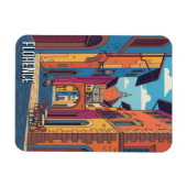 Florenz Italien Reise Abstrakte Kunst Magnet (Horizontal)
