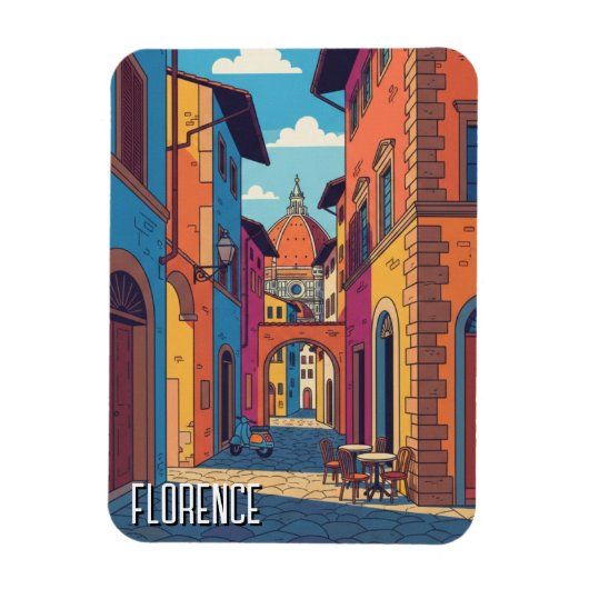 Florenz Italien Reise Abstrakte Kunst Magnet (Vertikal)