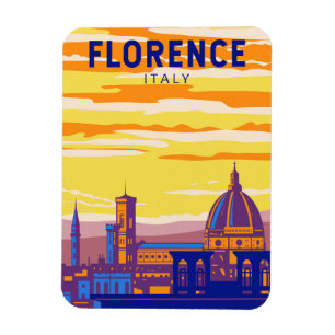 Florenz Italien Reise Kunst Vintage Magnet