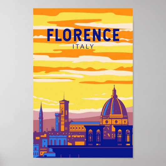 Florenz Italien Reisen Kunst Vintag Poster (Vorne)