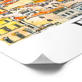 Florenz Italien Reisen Wasserfarben Sketch Hand ge Poster (Ecke)