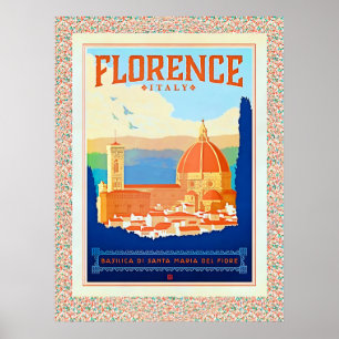 Florenz-Italien Reiseplakat Poster