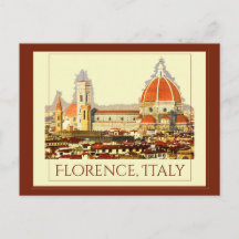 Florenz, Italien Retro Travel Poster