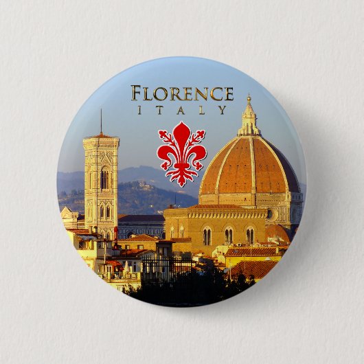 Florenz, Italien - Santa Maria Del Fiore Button (Vorderseite)
