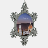 Florenz, Italien Schneeflocken Zinn-Ornament (Links)