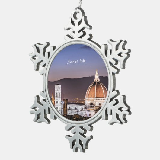 Florenz, Italien Schneeflocken Zinn-Ornament (Rechts)