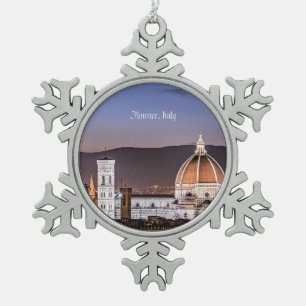 Florenz, Italien Schneeflocken Zinn-Ornament