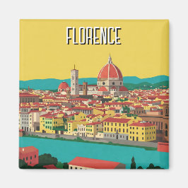 Florenz Italien Skyline Reisen Abstrakte Kunst Magnet