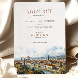 Florenz Italien Skyline Save-the-Date Einladung