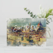 Florenz Italien Sommerhochzeit speichern Sie die T Dankeskarte (Stehend Vorderseite)