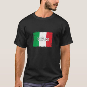 Florenz Italien Stadt mit italienischer Flagge T-Shirt