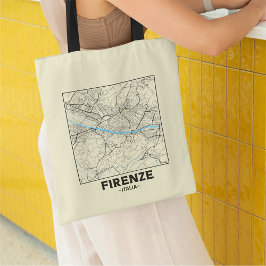 Florenz, Italien Stadtplan-Tasche Tragetasche