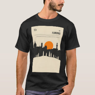 Florenz Italien Toskana Vintage Minimal Retro Buch T-Shirt