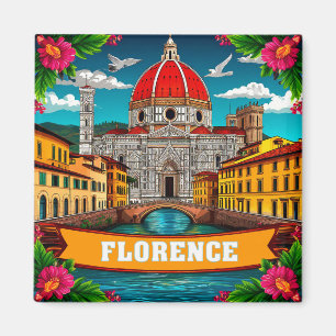 🧲 Florenz Italien Urlaubserinnerung aus der Toska Magnet